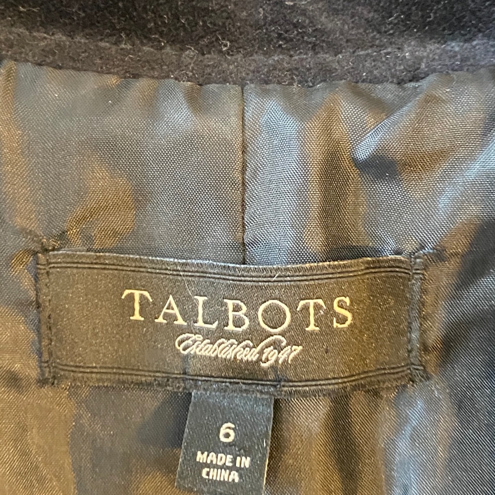 Talbots Black Velvet One Button Structured Blazer… - image 4
